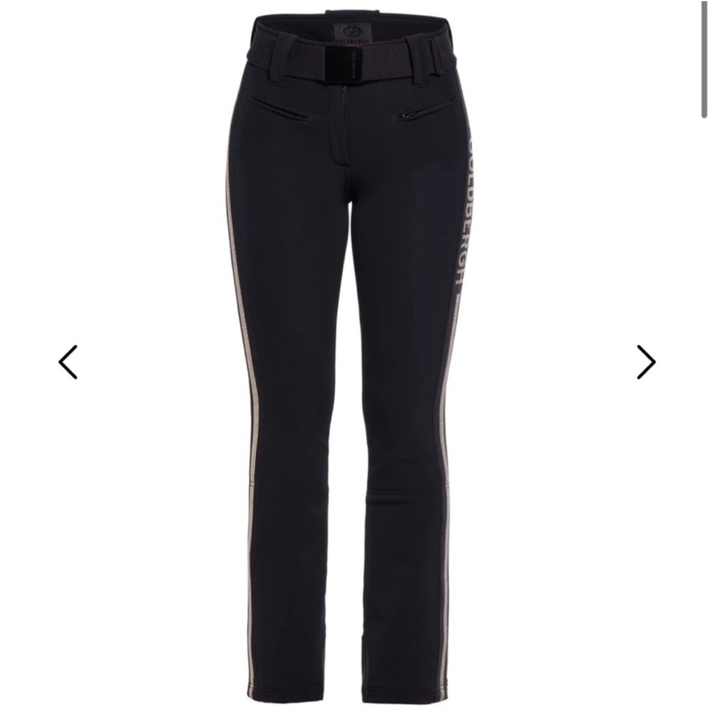 NWT Goldbergh Cher Ski Pant in Black and Gold, US Size 4 - Picture 7 of 8